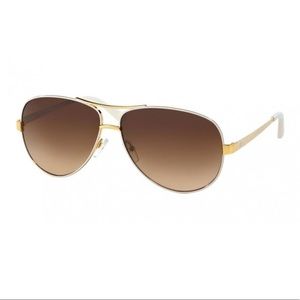 Tory Burch White Aviators